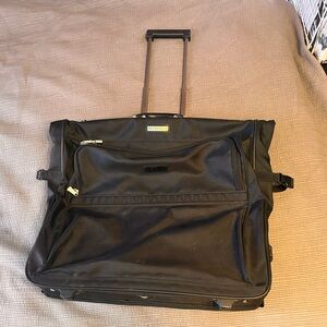 Black Rolling Garment Bag with Telescoping Handle - Mens Travel Bag